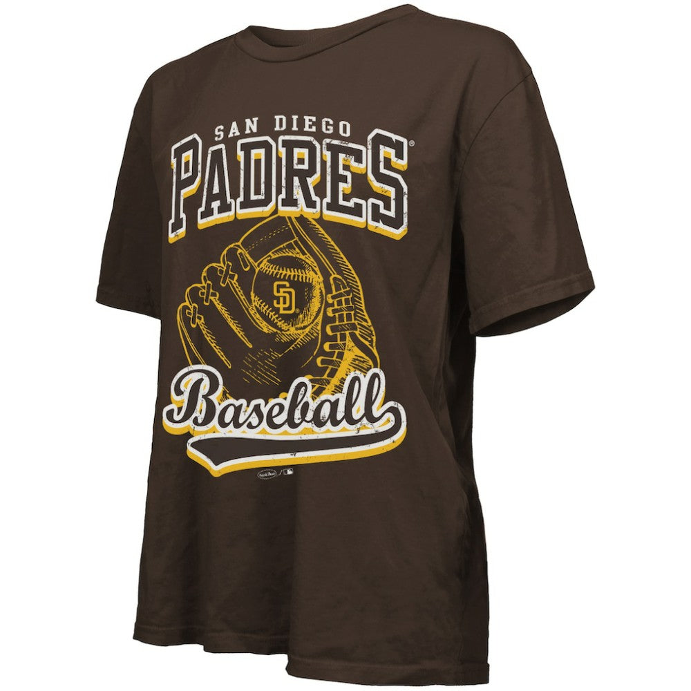 San Diego Padres Majestic Threads Women's Oversized First Base T-Shirt Sale