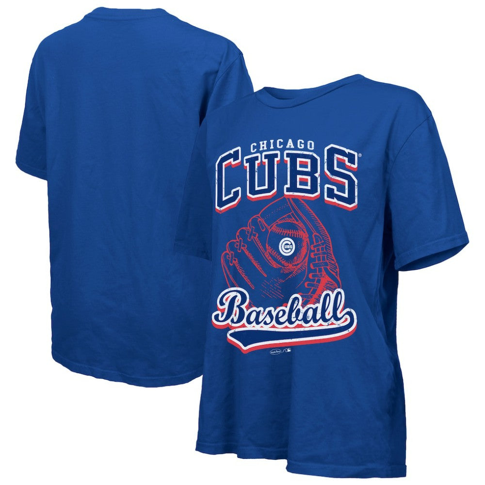 Chicago Cubs Majestic Threads Women's Oversized First Base T-Shirt Sale