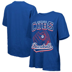 Chicago Cubs Majestic Threads Women's Oversized First Base T-Shirt Sale