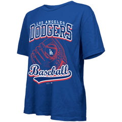 Los Angeles Dodgers Majestic Threads Women's Oversized First Base T-Shirt Outlet