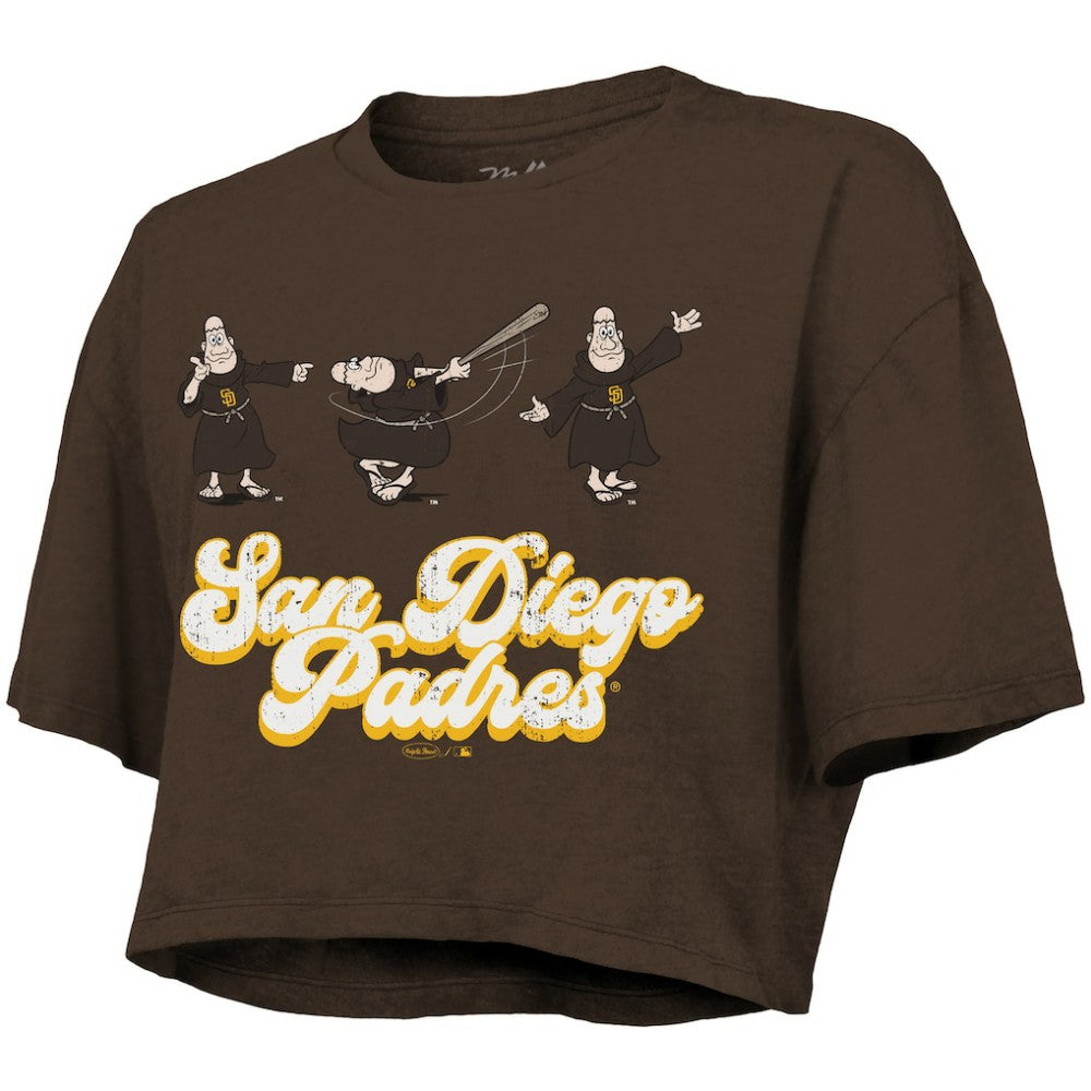 San Diego Padres Majestic Threads Women's Boxy Crop T-Shirt Outlet