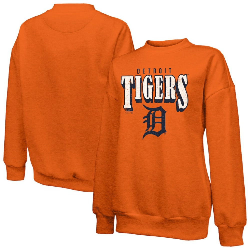 Detroit Tigers Majestic Threads Women's Bernard Classic Tri-Blend Sweatshirt Discount