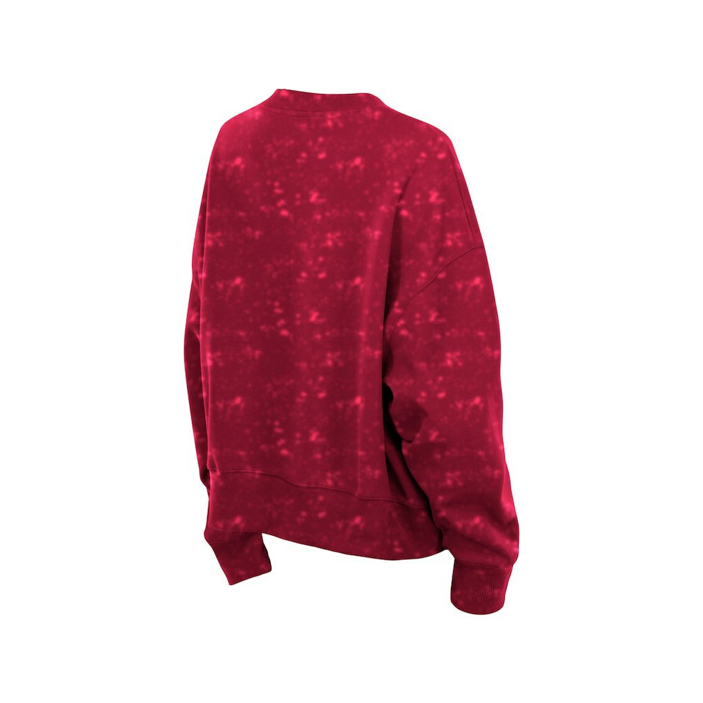 New Era Cleveland Cavaliers Women's Throwback Collection Mineral Wash Crewneck Sweatshirt Wine