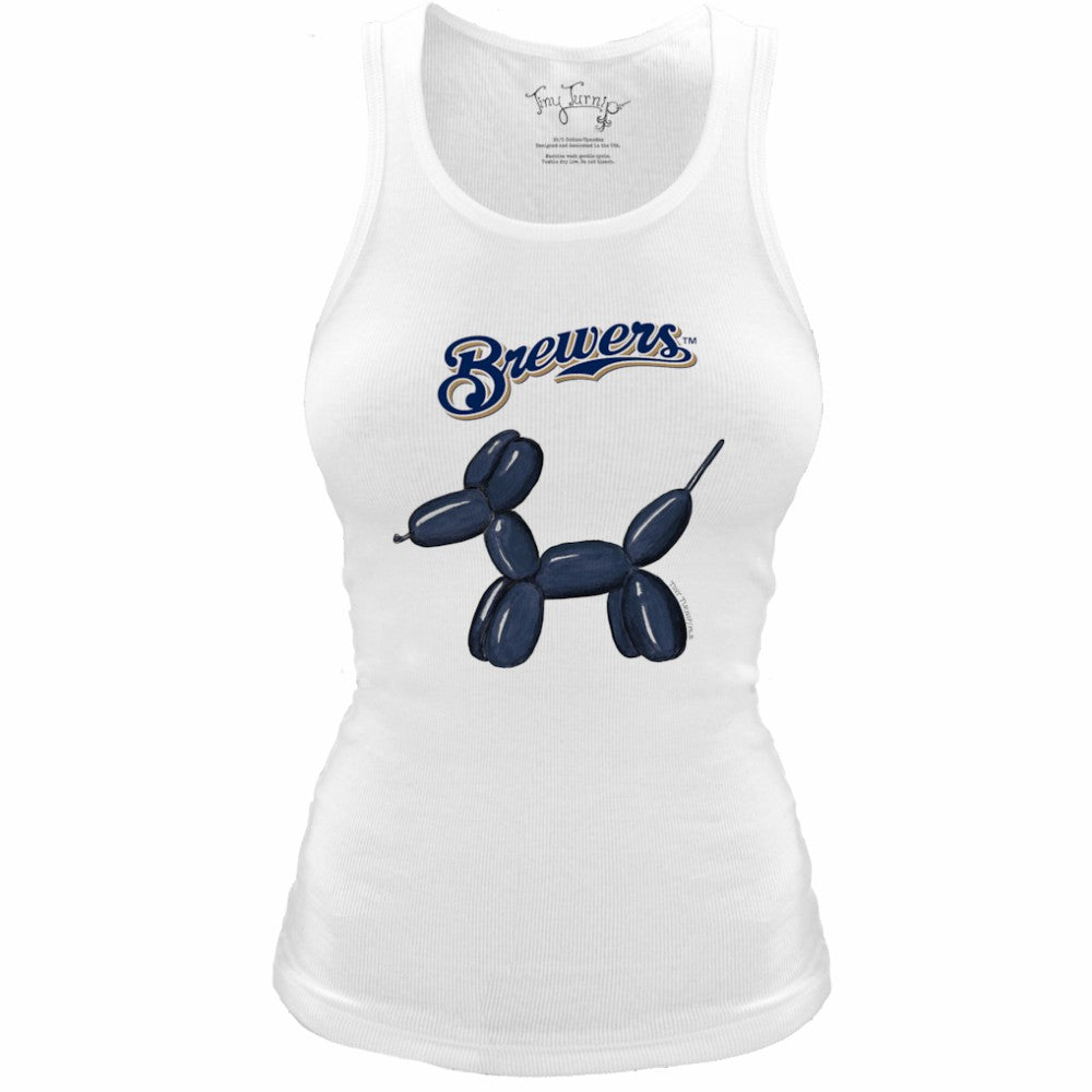 Milwaukee Brewers Tiny Turnip Women's Fitted Balloon Dog Tri-Blend Tank Top Outlet