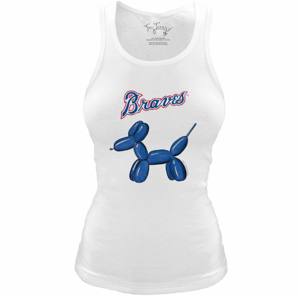 Atlanta Braves Tiny Turnip Women's Fitted Balloon Dog Tri-Blend Tank Top Sale