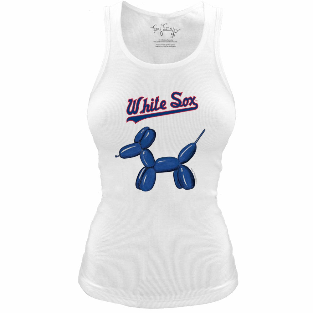 Chicago White Sox Tiny Turnip Women's Fitted Balloon Dog Tri-Blend Tank Top Outlet