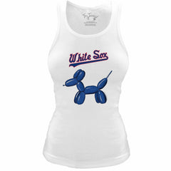 Chicago White Sox Tiny Turnip Women's Fitted Balloon Dog Tri-Blend Tank Top Outlet