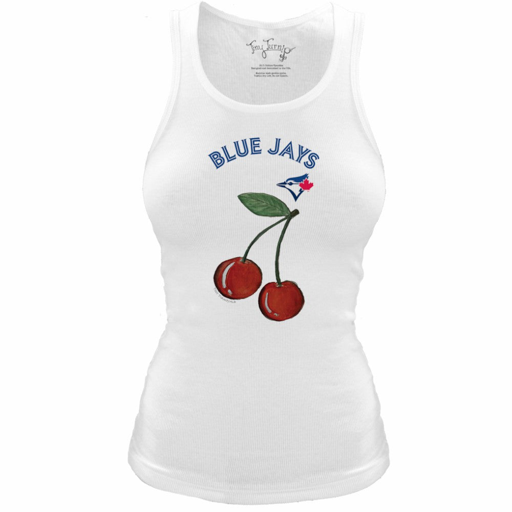 Toronto Blue Jays Tiny Turnip Women's Fitted Cherries Tri-Blend Tank Top for sale