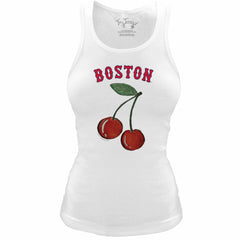 Boston Red Sox Tiny Turnip Women's Fitted Cherries Tri-Blend Tank Top Sale