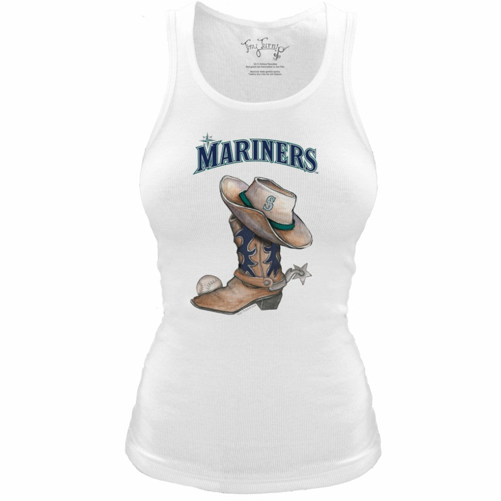 Seattle Mariners Tiny Turnip Women's Fitted Vintage Cowboy Boot Tri-Blend Tank Top Near Me