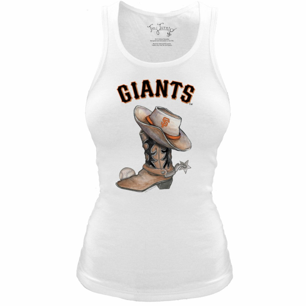 San Francisco Giants Tiny Turnip Women's Fitted Vintage Cowboy Boot Tri-Blend Tank Top Online