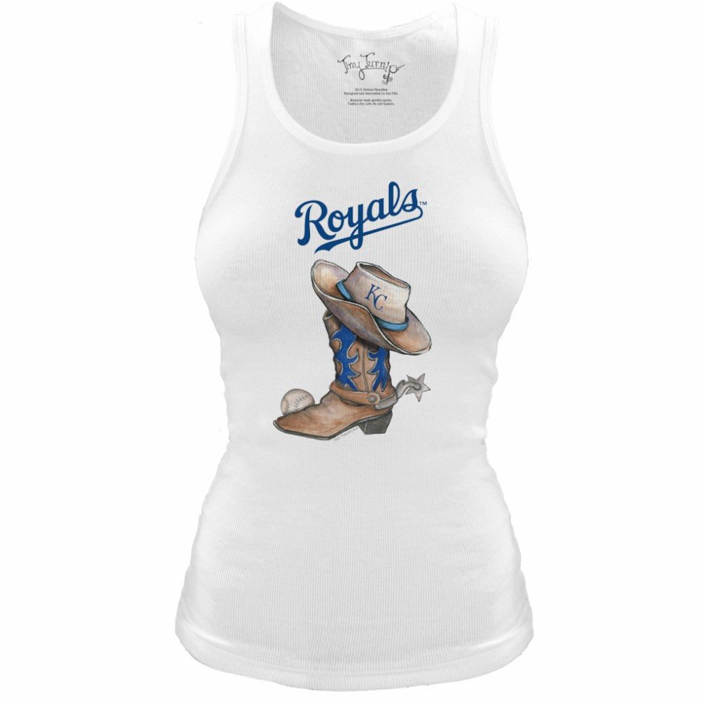 Kansas City Royals Tiny Turnip Women's Fitted Vintage Cowboy Boot Tri-Blend Tank Top Discount