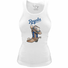Kansas City Royals Tiny Turnip Women's Fitted Vintage Cowboy Boot Tri-Blend Tank Top Discount
