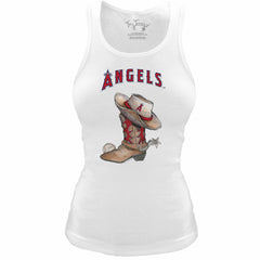 Los Angeles Angels Tiny Turnip Women's Fitted Vintage Cowboy Boot Tri-Blend Tank Top Online