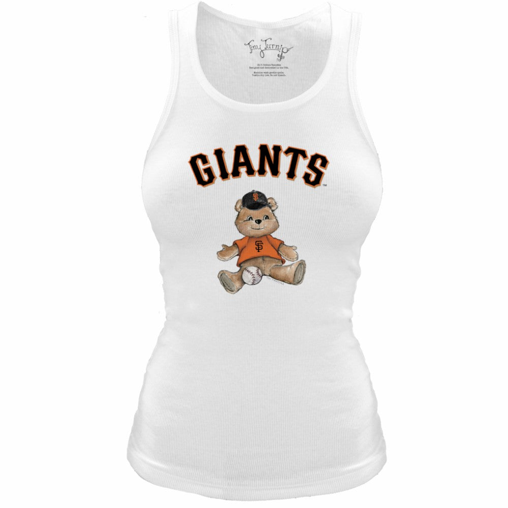 San Francisco Giants Tiny Turnip Women's Fitted Teddy Bear Tri-Blend Tank Top Online