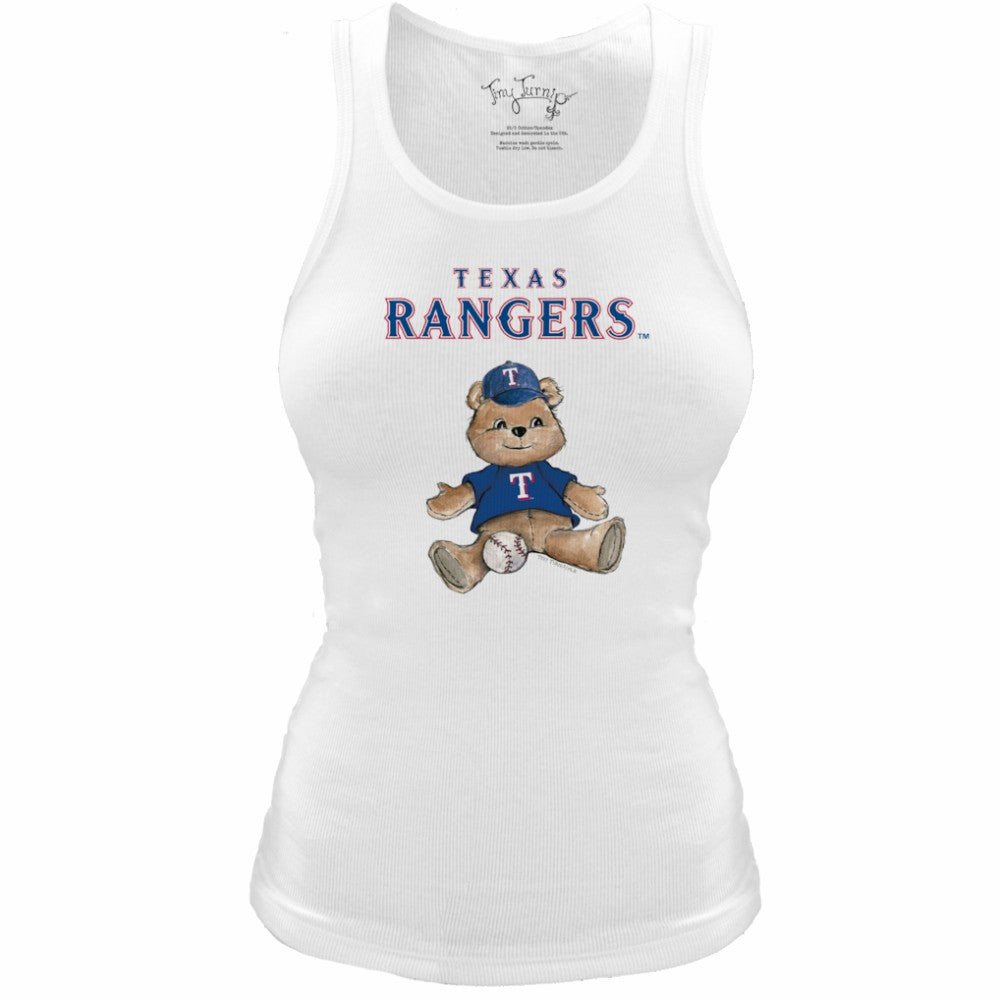 Texas Rangers Tiny Turnip Women's Fitted Teddy Bear Tri-Blend Tank Top Discount