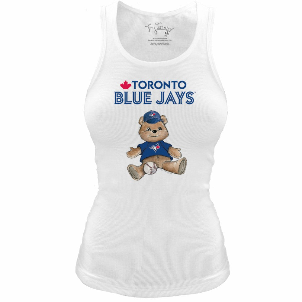 Toronto Blue Jays Tiny Turnip Women's Fitted Teddy Bear Tri-Blend Tank Top for sale