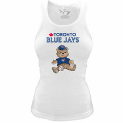 Toronto Blue Jays Tiny Turnip Women's Fitted Teddy Bear Tri-Blend Tank Top for sale