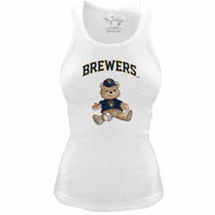 Milwaukee Brewers Tiny Turnip Women's Fitted Teddy Bear Tri-Blend Tank Top Online