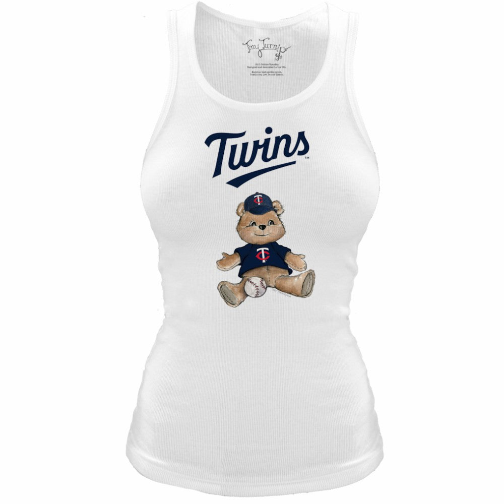 Minnesota Twins Tiny Turnip Women's Fitted Teddy Bear Tri-Blend Tank Top Discount
