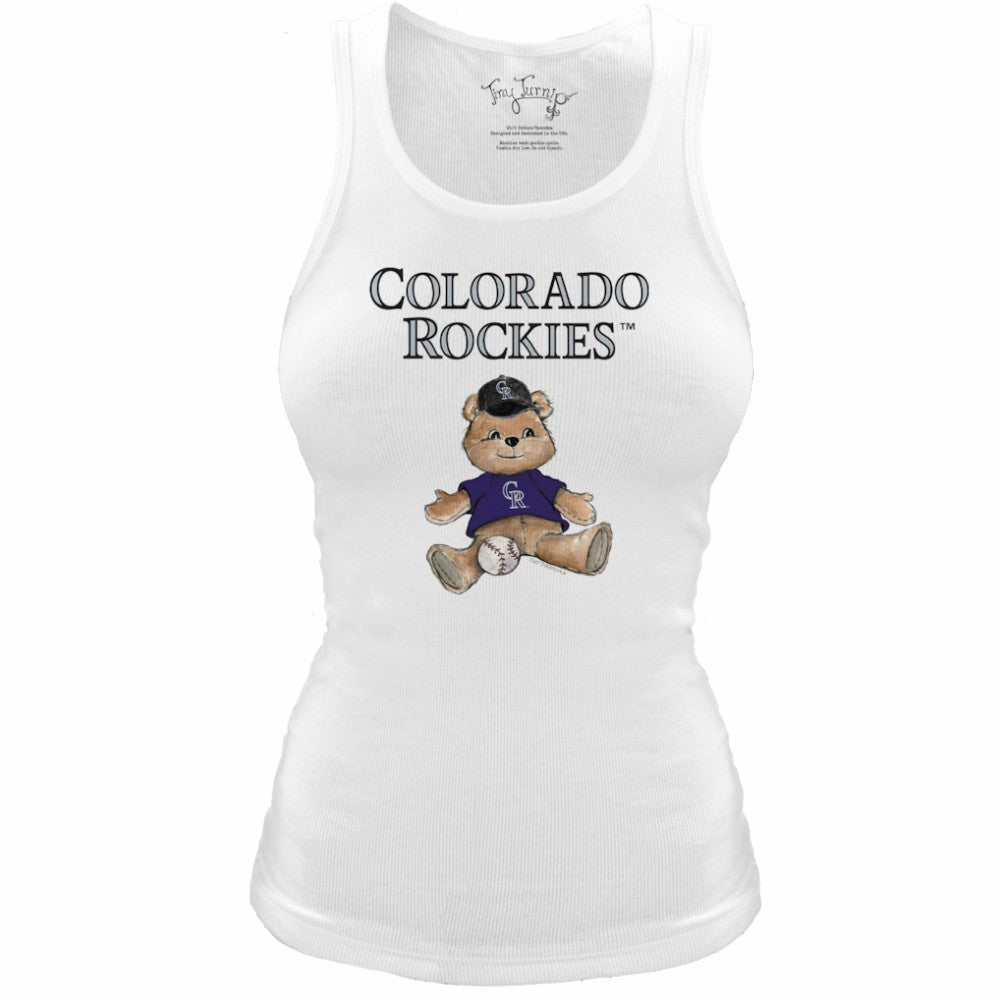Colorado Rockies Tiny Turnip Women's Fitted Teddy Bear Tri-Blend Tank Top Near Me