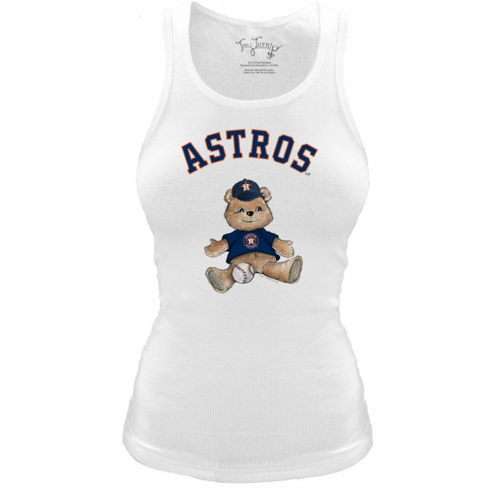 Houston Astros Tiny Turnip Women's Fitted Teddy Bear Tri-Blend Tank Top Outlet