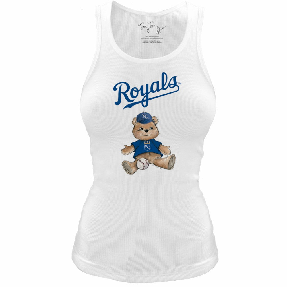 Kansas City Royals Tiny Turnip Women's Fitted Teddy Bear Tri-Blend Tank Top Discount