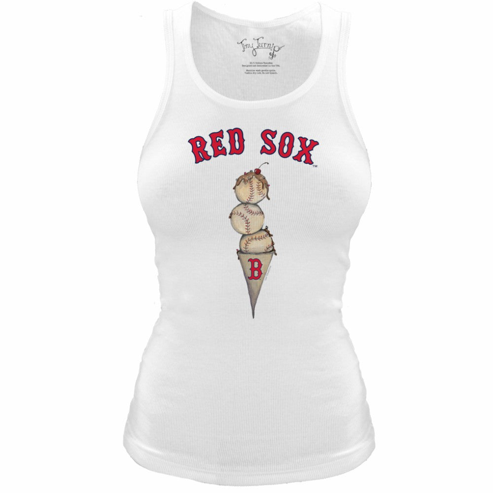 Boston Red Sox Tiny Turnip Women's Fitted Triple Scoop Tri-Blend Tank Top Outlet