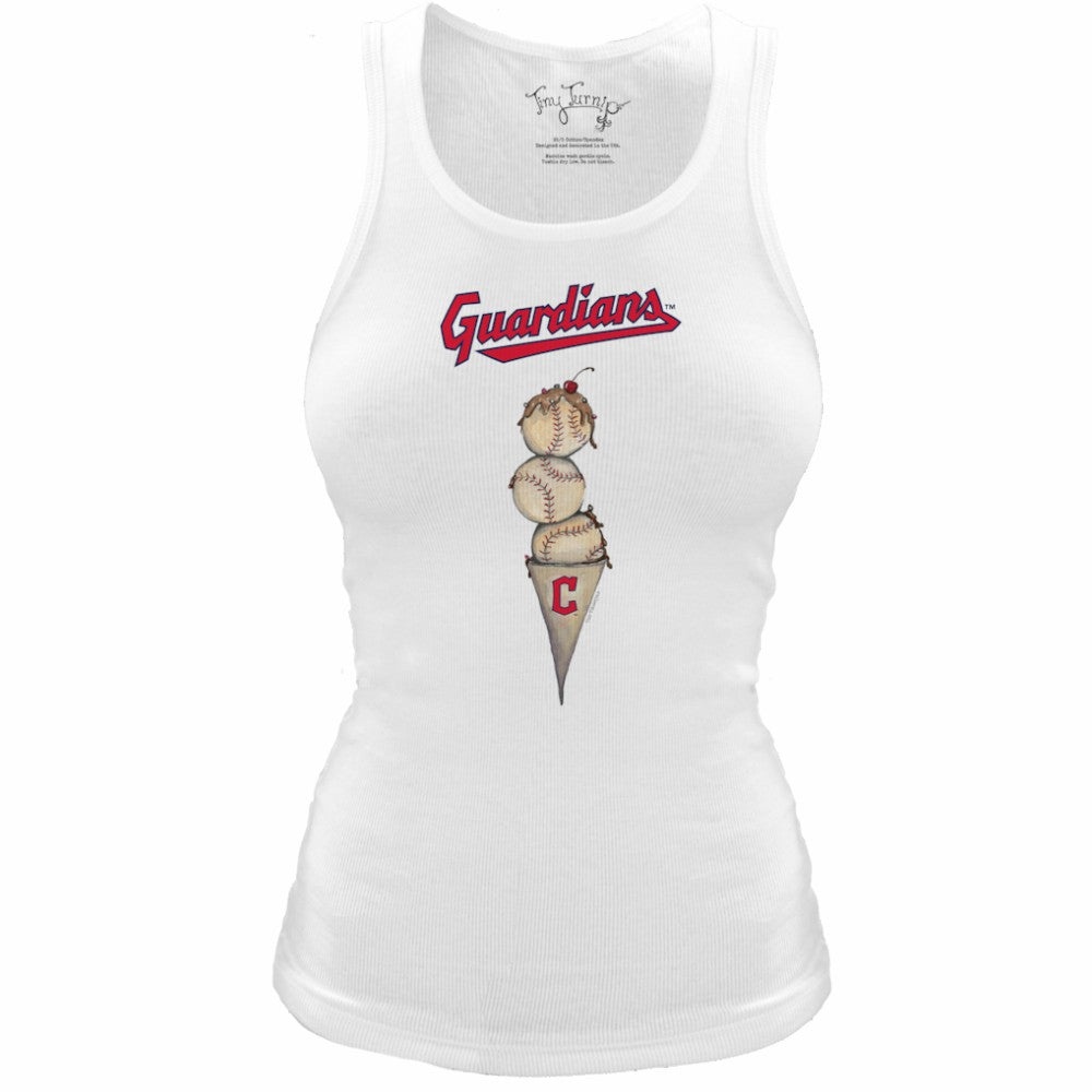 Cleveland Guardians Tiny Turnip Women's Fitted Triple Scoop Tri-Blend Tank Top Sale