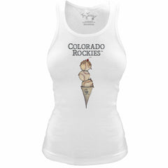 Colorado Rockies Tiny Turnip Women's Fitted Triple Scoop Tri-Blend Tank Top Online