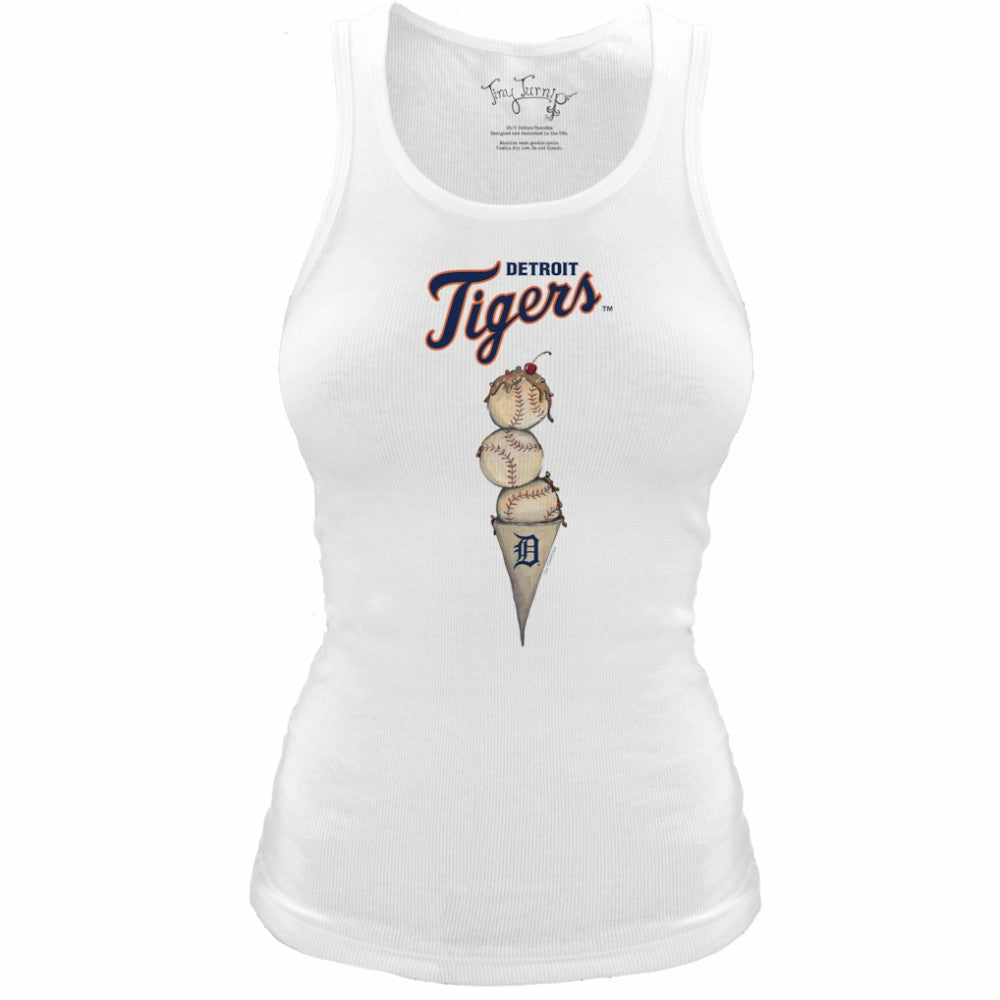Detroit Tigers Tiny Turnip Women's Fitted Triple Scoop Tri-Blend Tank Top Discount