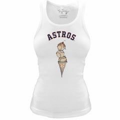 Houston Astros Tiny Turnip Women's Fitted Triple Scoop Tri-Blend Tank Top Discount