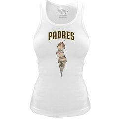 San Diego Padres Tiny Turnip Women's Fitted Triple Scoop Tri-Blend Tank Top Outlet