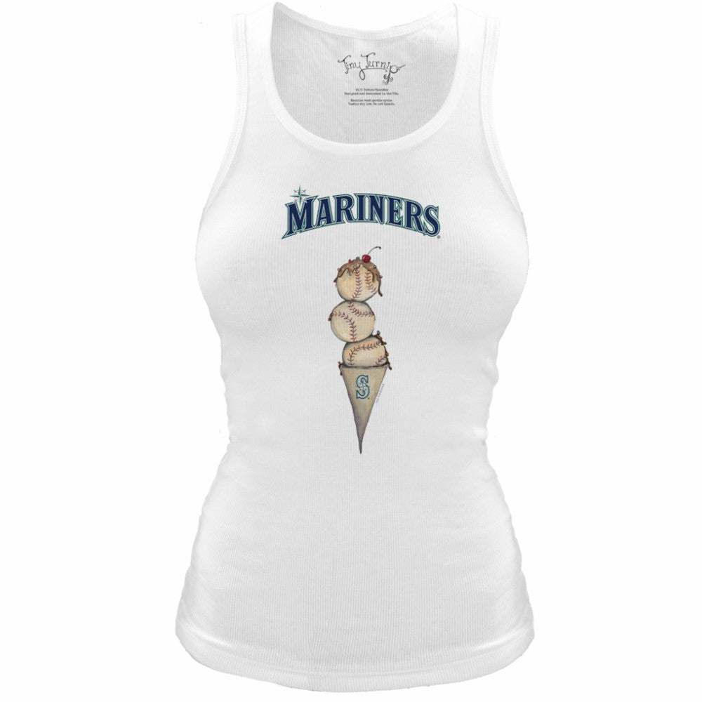 Seattle Mariners Tiny Turnip Women's Fitted Triple Scoop Tri-Blend Tank Top Discount