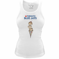 Toronto Blue Jays Tiny Turnip Women's Fitted Triple Scoop Tri-Blend Tank Top Online