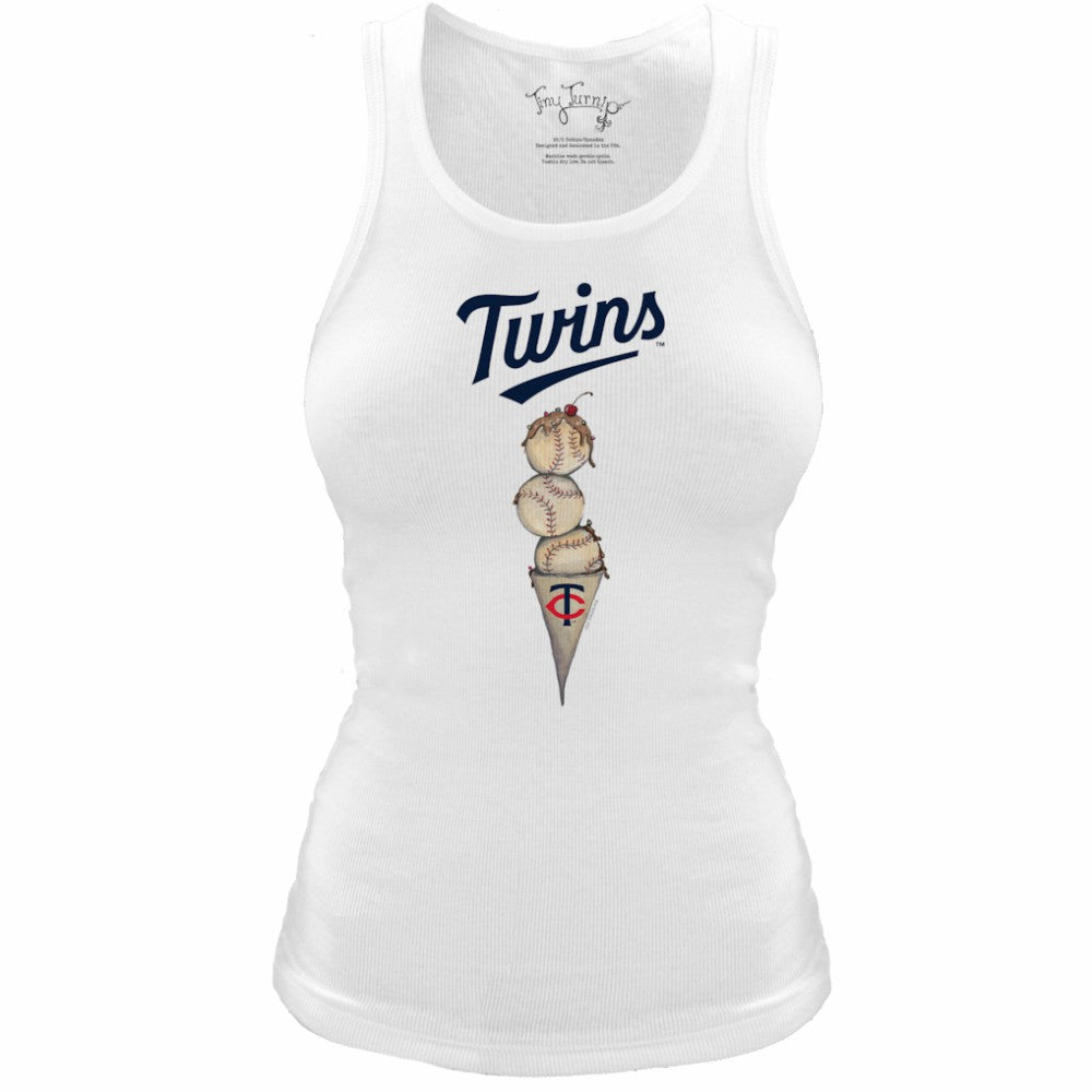 Minnesota Twins Tiny Turnip Women's Fitted Triple Scoop Tri-Blend Tank Top for sale