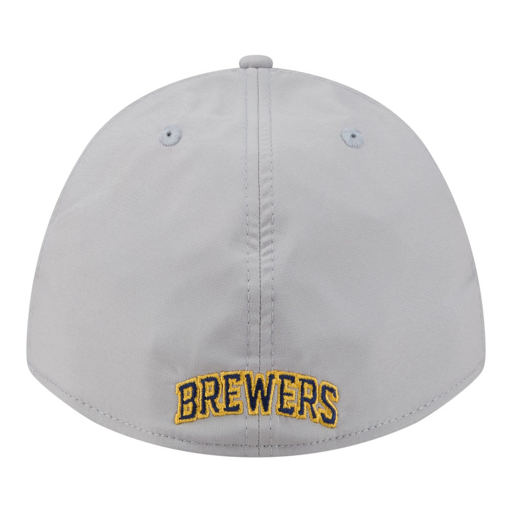 Milwaukee Brewers New Era Patch 39THIRTY A-Frame M-Crown Perforated Flex Hat Outlet