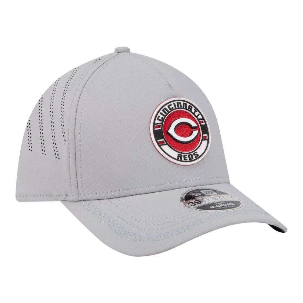 Cincinnati Reds New Era Patch 39THIRTY A-Frame M-Crown Perforated Flex Hat Sale