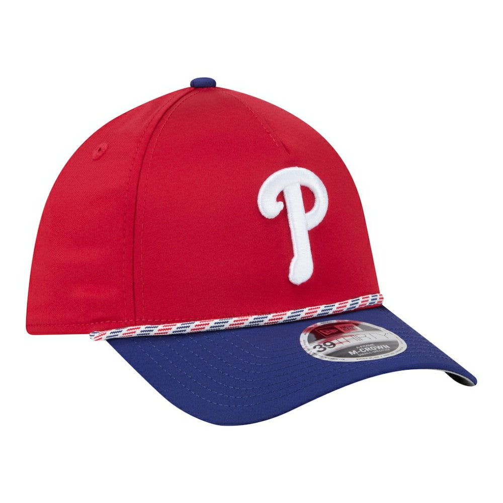 Philadelphia Phillies New Era Rope M-Crown A-Frame 39THIRTY Flex Hat for sale