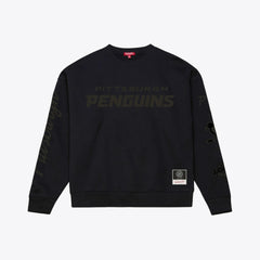 Pittsburgh Penguins Mitchell & Ness Unisex Phantom Fleece Crew Neck Sweatshirt - Black | NHL discount