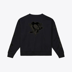 Pittsburgh Penguins Mitchell & Ness Unisex Phantom Fleece Crew Neck Sweatshirt - Black | NHL discount
