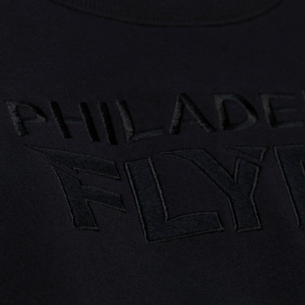 Philadelphia Flyers Mitchell & Ness Unisex Phantom Fleece Crew Neck Sweatshirt - Black | NHL Clearance