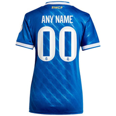 Adidas - Real Madrid Women's 2025/26 Third Replica Custom Jersey - Blue