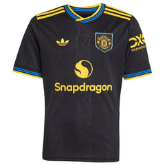 Adidas - Manchester United Youth 2025/26 Third Replica Custom Jersey - Black