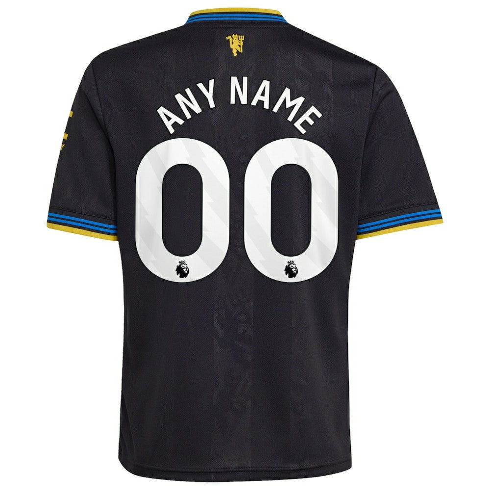 Adidas - Manchester United Youth 2025/26 Third Replica Custom Jersey - Black