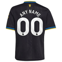 Adidas - Manchester United Youth 2025/26 Third Replica Custom Jersey - Black