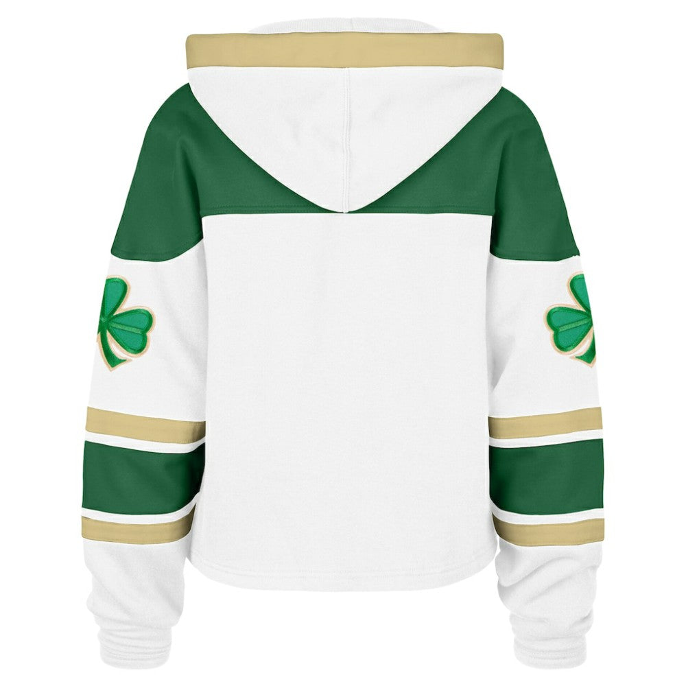 Utah Mammoth '47 Women's McLucky Cropped Lacer Hoodie - White | 47 brand sale