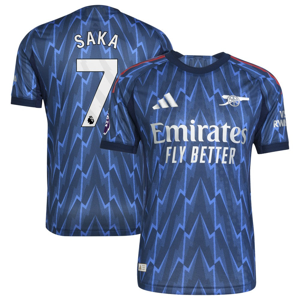 Adidas - Bukayo Saka Arsenal 2025/26 Away Player Jersey - Blue
