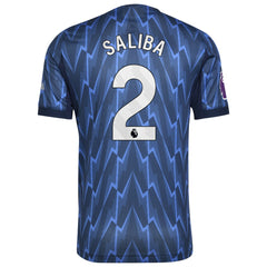 Adidas - William Saliba Arsenal 2025/26 Away Player Jersey - Blue