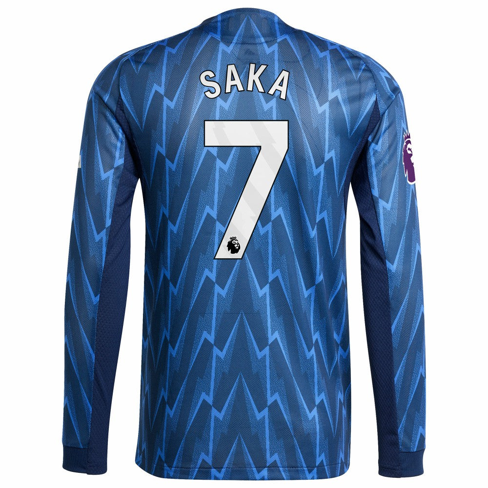 Adidas - Bukayo Saka Arsenal 2025/26 Away Long Sleeve Player Jersey - Blue